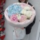 Авторский букет «Нежное мороженое»  Bloom room, пион, гортензия, диантус, хризантема