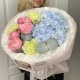 Авторский букет «Счастье » из диантусов, гортензии, эвкалипта и роз Bloom Room