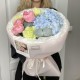 Авторский букет «Счастье » из диантусов, гортензии, эвкалипта и роз Bloom Room