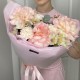 Ажурный букет   Из французских роз, альстромерий и диантусов