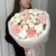 Букет «Пуговки»  с хризантемой ньютон
