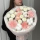 Букет «Пуговки»  с хризантемой ньютон