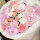 Букет из пионов и роз «Для неё» Bloom room, пион, пионовидная роза, диантус, хризантема