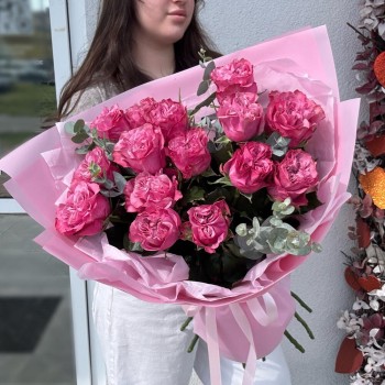 Каскад Пионовидных Роз 15 бутонов