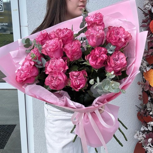 Каскад Пионовидных Роз 15 бутонов
