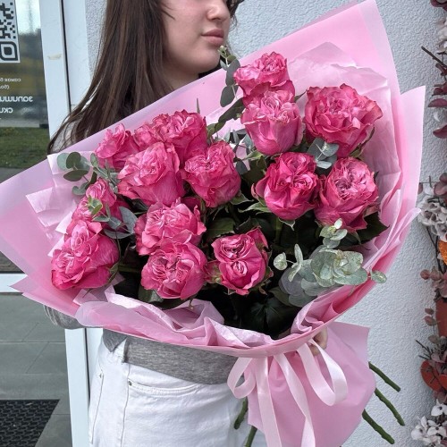 Каскад Пионовидных Роз 15 бутонов