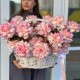 Роскошная корзина из французской розы и стафажа из картадерии