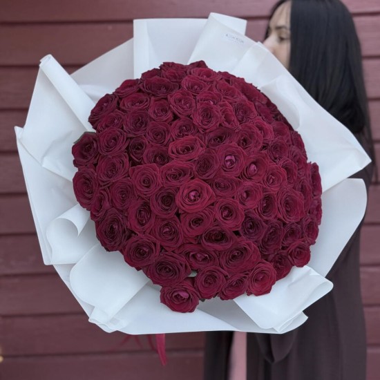 Премиум букет «bloom room» из 101 красной розы