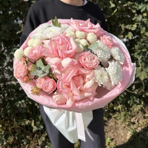 Нежная Французская роза, хризантема Bloom room