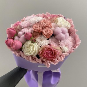 Ажурный букет в стильном оформлении Bloom room