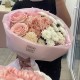 Букет  Bloom room  из гортензии, диантусов, хризантем и роз