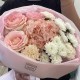 Букет  Bloom room  из гортензии, диантусов, хризантем и роз