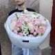 Воздушный нежно-розовый букет BLOOM ROOM, гортензия, эустома