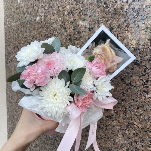 Милый комплимент ️bloom room хризантема гвоздика