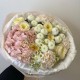 Бежевый букет  bloom room Роза гвоздика хризантема