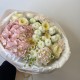 Бежевый букет  bloom room Роза гвоздика хризантема