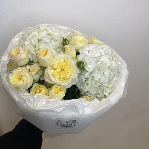 Воздушный букет Bloom room️гортензия Роза