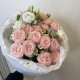 Красивый букет  bloom room Роза ромашка гвоздика