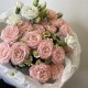 Красивый букет  bloom room Роза ромашка гвоздика