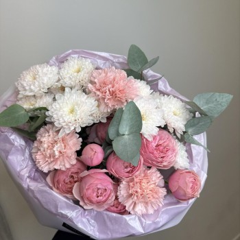 розовый букет bloom room