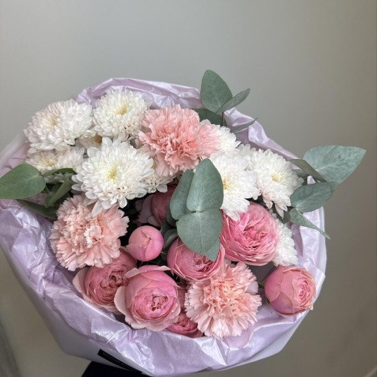 розовый букет bloom room