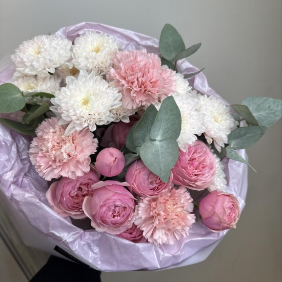 розовый букет bloom room