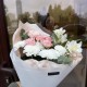 Букет с хризаномей, алостромерей и пионовидной кустовой розой