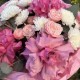 Малиновый букет bloom room французская роза,хризантема и эвкалипт