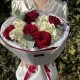 ️стильный букет гортензия и алая роза bloom room