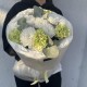 стильный букет bloom room ,диантус хризантема и эвкалипт