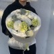 стильный букет bloom room ,диантус хризантема и эвкалипт