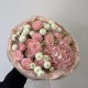 воздушный букет bloom room гортензия,роза и хризантема