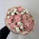 воздушный букет bloom room гортензия,роза и хризантема