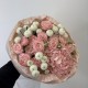 воздушный букет bloom room гортензия,роза и хризантема