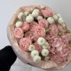 воздушный букет bloom room гортензия,роза и хризантема