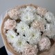 персиковый букет bloom room хризантема и диантус
