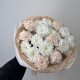 персиковый букет bloom room хризантема и диантус