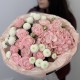 Купить нежный букет с пионовидными розами гортензией и хризантемой