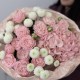 Купить нежный букет с пионовидными розами гортензией и хризантемой