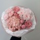 милый розовый букет bloom room гортензия,хризантема,роза