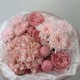 милый розовый букет bloom room гортензия,хризантема,роза
