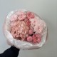 милый розовый букет bloom room гортензия,хризантема,роза