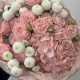 нежный букет bloom room роза,гортензия и хризантема