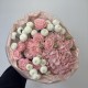 нежный букет bloom room роза,гортензия и хризантема