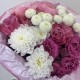 яркий букет bloom room роза и хризантема