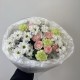 дофаминовый букет bloom room ромашка,роза,диантус