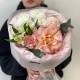 Букет с акцентной французской розой и хризантемой «розовый рассвет» с доставкой