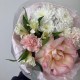 букет-комплимент с розой,хризантемой и диантусом