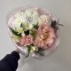 букет-комплимент с розой,хризантемой и диантусом