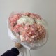 воздушный букет хризантема,роза и гортензия bloom room